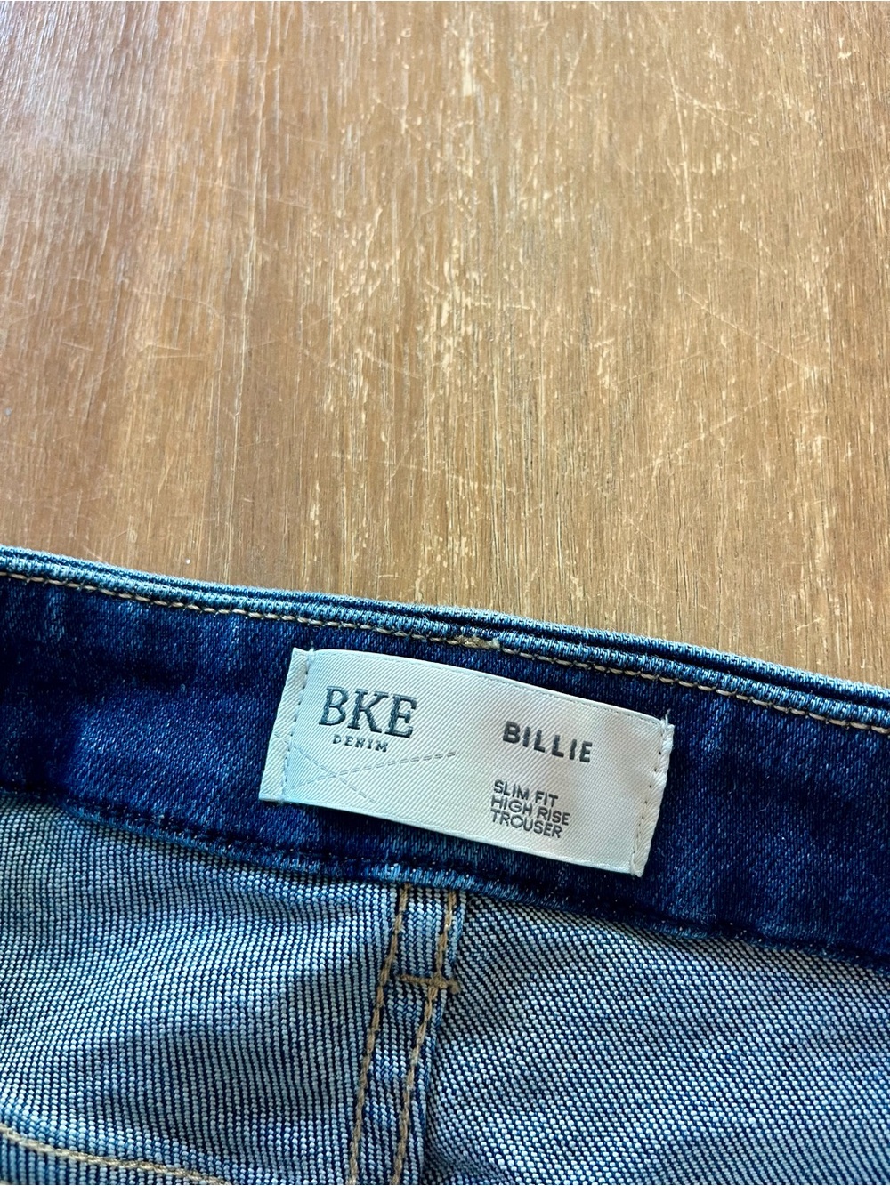 BKE Billie Trouser Jeans Women’s 31x32 Dark Wash High Rise Stretch - Picture 3 of 4